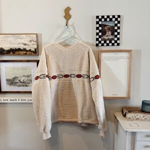 urban outfitters sherpa crewneck pullover